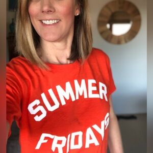 JCrew Women’s Graphic Tee - Summer Fridays - Size S